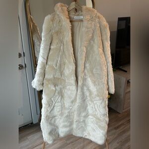 MESHKI faux fur coat